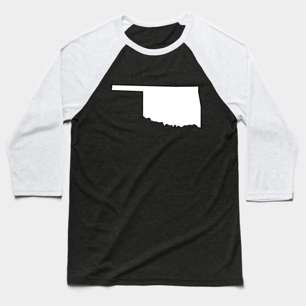 Oklahoma - Blank Outline Baseball T-Shirt by loudestkitten